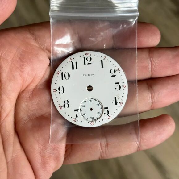 Elgin Pocket Watch Dial Breguet Numeral Indices 44.8mm - Picture 1 of 2